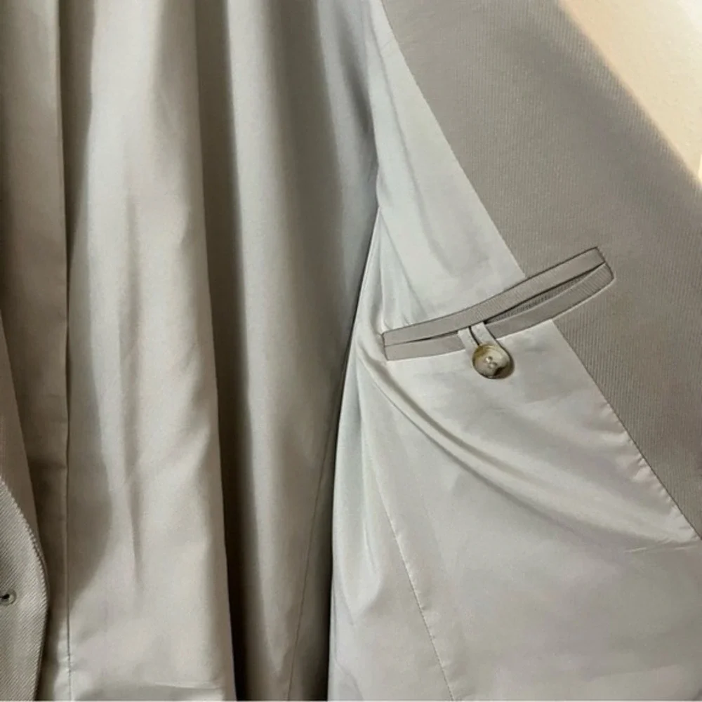 Madewell Double Breasted Caldwell Blazer Jacket Tan Beige Tencel‎ Blend XL